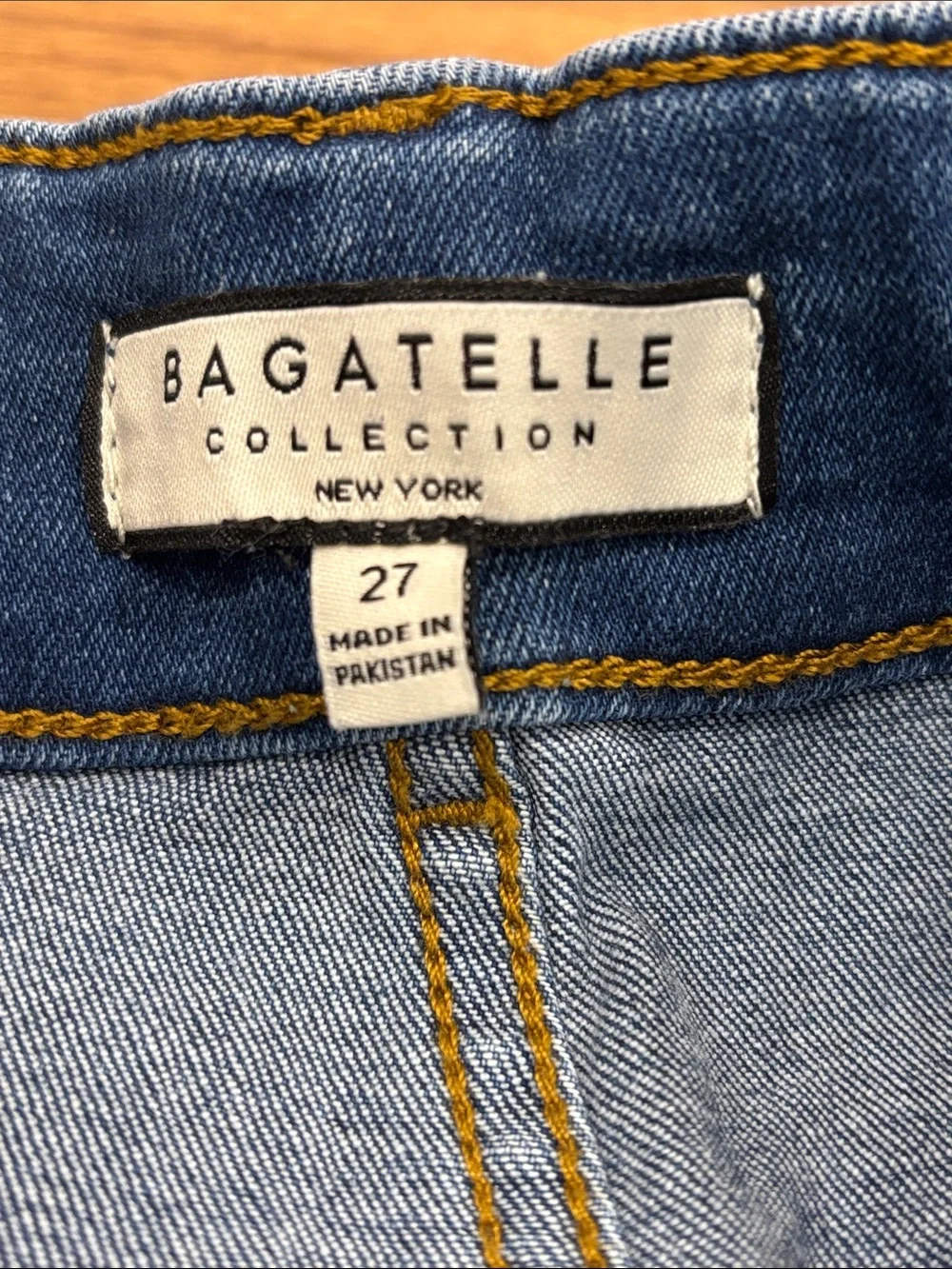 BAGATELLE Jeans Women’s 27 Blue Patch Pockets Wide Leg Crop High Rise Sailor